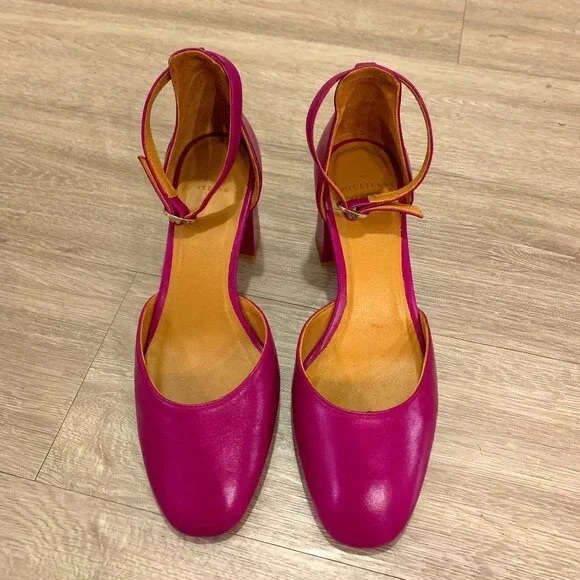 TEMP PRICE DROP!! Sèzane Magenta Babies: Block Heel Shoes - Picture 2 of 5